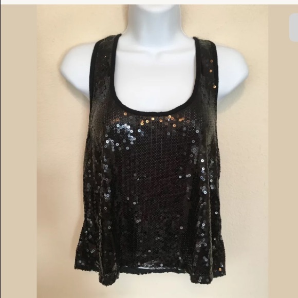 Hot Topic Sweet Love‎ Sequin Blk Razorback SM (I) - Picture 1 of 7